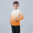 thumbnail image 5 of fatyb Toddler Boys Girls Button down Shirts Gradient Color Collar Shirts Kids Long Sleeve Uniform Shirts, 5 of 7