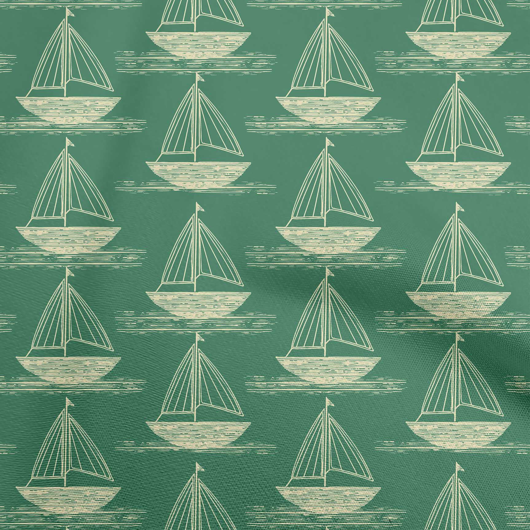 44" Wide High Quality 100% Premium Cotton,3 colours Printed Poplin Sail Boats 