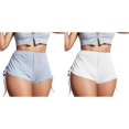 thumbnail image 1 of (2-Pack) Rinsvye Casual Printed Summer Biker Shorts Women Pack Drawstring Shorts Women's Bike Shorts Women with Padding Side Pants Women Shorts for Summer Soild Color Pants, 1 of 6
