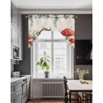 thumbnail image 3 of Red Mushrooms Swag Valances for Windows, Small Curtains Drapes, Eucalyptus Leaves Summer Botanical Rustic Kitchen Window Curtains Over Sink Window Treatment Valance for Bedroom/Bathroom 56"x36", 3 of 5