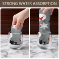 thumbnail image 6 of 4 Pcs Funny Kitchen Towels,Gray Christmas Snowman Pattern Microfiber Dish Towels,Kitchen Tea Towels,Kitchen Towel Set (18" X 26"), 6 of 7