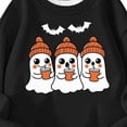 thumbnail image 4 of Cethrio Girls Halloween Sweatshirts, Printed Crew Neck Fall Winter Long Sleeve Halloween Tops Black Size 3-4 T, 4 of 4
