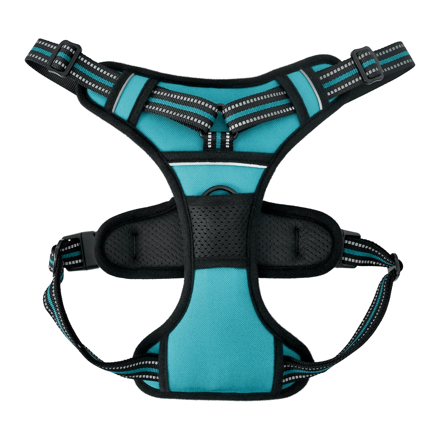 GOOPAWS Padded Reflective Dog Harness, Easy Control Lightweight Dog Harness, Adjustable Outdoor Pet Harness for Small Medium Large Dogs