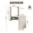 thumbnail image 3 of QEZEOM Wall Mounted Shoe Changing Stool, Folding Seat for Entryway, Folding Shower Seat Stool, White, 3 of 7