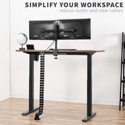 VIVO Vertebrae Cable Management Kit Height Adjustable Desk Quad Wire Organizer