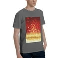 thumbnail image 2 of Bingfone Red Gold Glitter Men'S Loose Fit Short-Sleeve Pocket T-Shirt, 2 of 7