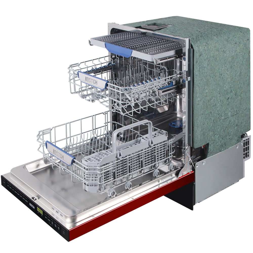 KOSTCH 24in. Built-In Dishwasher with third rack in Stainless steel and 15 Place Settings, 47dBA, ENERGY STAR