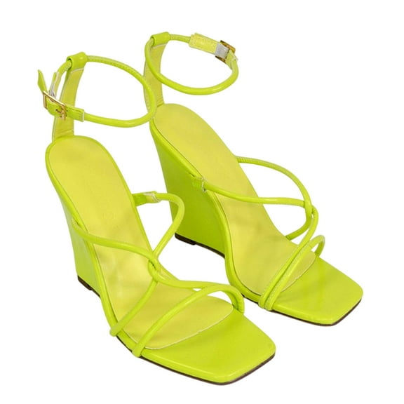 XY London Womens Ankle Strap Wedge Sandals