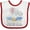 White and Red, variant on Inktastic My Grandpa Loves Me to the Moon and Back Elephant Family Boys or Girls Baby Bib