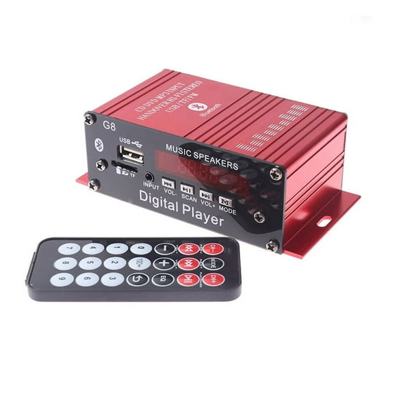 G8 Car 12V 200W 2 Channel Digital Power Amplifier Stereo Bluetooth AUX FM MP3 with G12576