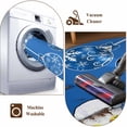 thumbnail image 4 of Blue Snowman Christmas Round Rug 3ft Washable Circle Entryway Rugs Non Slip Xmas Ball Snowflake Winter Area Rug Indoor Floor Carpet for Bedroom Kitchen Living Room Home Office Dining Room Nursery, 4 of 8