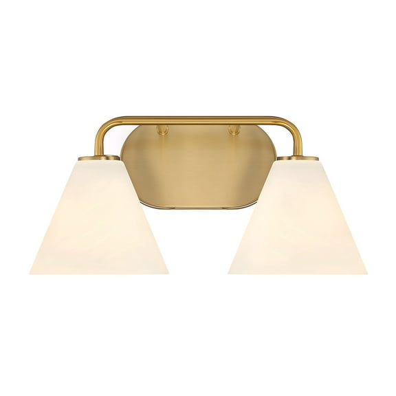 Warm Brass Two Light Bathroom Vanity from the Blair Collection