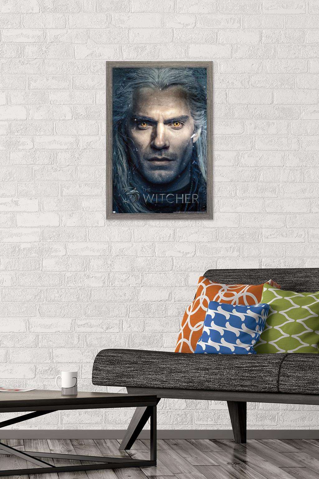 Netflix The Witcher - Closeup Wall Poster, 14.725" x 22.375", Framed