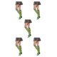 thumbnail image 1 of Sonducket 1 par de calcetines a rayas hasta la rodilla de arcoíris, medias cómodas, medias de manguera para disfraz de fiesta, rayas verdes y amarillas Type2 NO2 Sonducket CBP288763, 1 of 5
