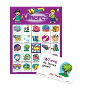 Super Duper Publications | Ask & Answer Wh Bingo Board Game | Comprehension, Verbal, and Communication Skills | Who, What, Where, When, and Why Questions | Educational Learning Materials for Chil