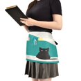 thumbnail image 2 of Yayeee Waist Apron with Pockets for Cooking Waterproof Half Server Aprons, Black Cat and Coffee, 2 of 7