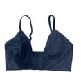 thumbnail image 4 of Xijirk Women Bra Wireless V Neck Front Closure Adjustable Thin Straps Smooth for Daily Wear,Black,3XL, 4 of 5