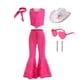 thumbnail image 3 of Vestido de disfraz de Barbi de película para niños y niñas, traje de fiesta de cumpleaños elegante, Cosplay, vestido de baile a cuadros rosa, ropa de bebé, 3 of 5