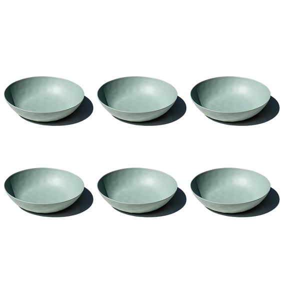 Organic NewWave Melamine Low Bowl - Green - 9.1" - Set of 6