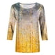 thumbnail image 4 of Moda mujer cuello redondo 3/4 manga camiseta otoño estampado blusa Tops sudadera Fridja  czfsfas1809, 4 of 4