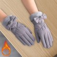 thumbnail image 4 of Guantes cálidos de inviern mujer táctil completo Calentador de s Guantes térmicos Guantes para clima frío Gris Hugo Guantes de invierno para mujer, 4 of 8