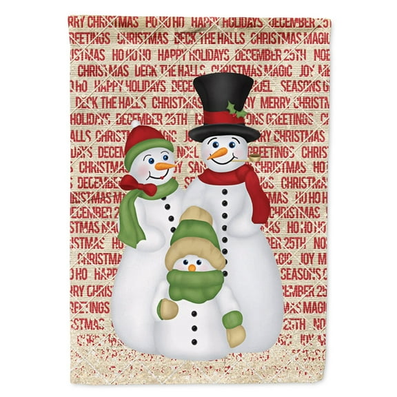 Snowman Family Snowpeople Garden Flag