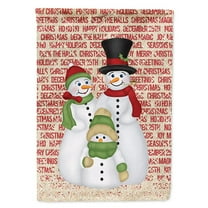 Snowman Family Snowpeople Garden Flag