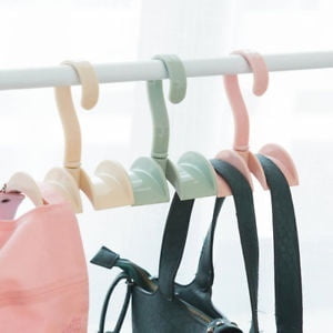 Closet Organizer Rod Hanger Handbag Storage Purse Hanging Rack Holder Hook  Bag 
