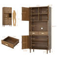 thumbnail image 3 of Algherohein Pantry Storage Cabinet with Doors and Drawers,Wood Kitchen Cabinets Storage, 3 of 8