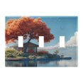 thumbnail image 2 of Dailycode Light Switch Plate Covers 2 Gang Wall Plate Plastics Outlet Covers for Kitchen Home Office Decor Tree House on Island, 2 of 8