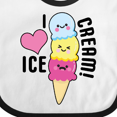 thumbnail image 4 of Inktastic I Love Ice Cream with Cute Ice Cream Cone Boys or Girls Baby Bib, 4 of 4