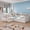 White, variant on L-Shaped Twin Daybed Frame with Multiple Functional Designs, 2-Person Sleeping Space, 3 Storage Drawers & 5-Grid Bookshelf, Wooden Corner Sofa Bed for Bedroom Living Room Guest Room,White
