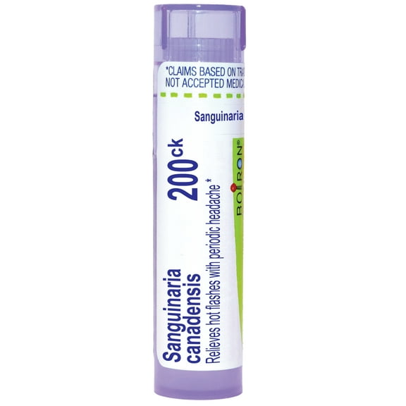 Boiron Sanguinaria Canadensis 200CK, Homeopathic Medicine for Hot Flashes With Periodic Headache, 80 Pellets