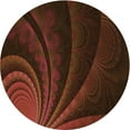 thumbnail image 1 of Ahgly Company Machine Washable Indoor Round Transitional Saddle Brown Area Rugs, 6' Round, 1 of 7