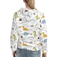 thumbnail image 7 of Haiem Dinosaur for Women's Fashion Hoodies & Sweatshirts with Kangaroo Pocket,Hooded Sweatshirt with Eye-catching Drawstrings-X-Large, 7 of 7