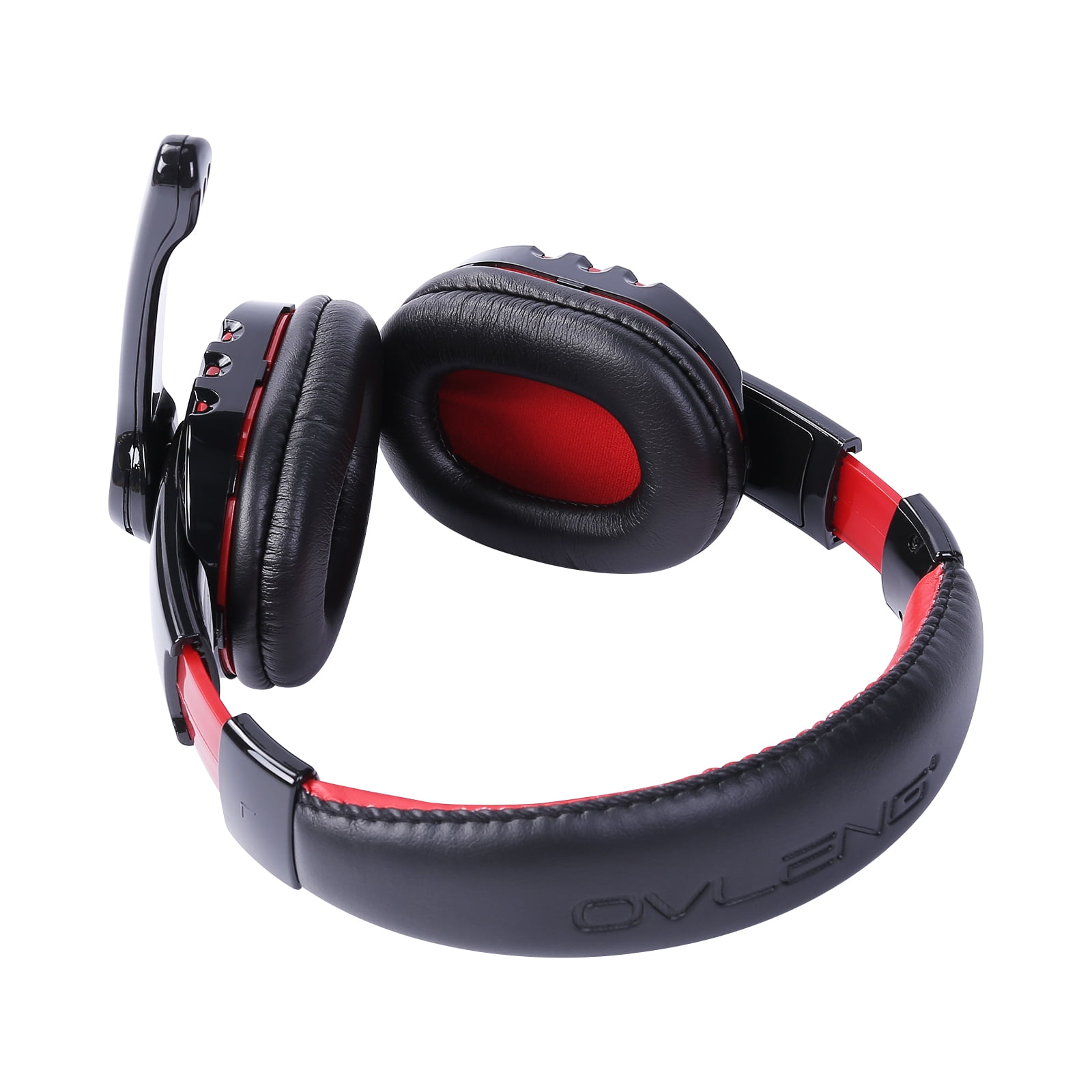 Wireless Bluetooth 4.2 Over-Ear Headphones with Microphone, Noise Cancelling Deep Bass Stereo Headset, Adjustable Comfortable Ear Cups for Gaming, Music, Phone Calls