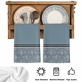 thumbnail image 5 of Boho Blue Flower Kitchen Towels Set of 4, Abstract Bohemia Pesley Floral Absorbent Dish Towels for Kitchen, Microfiber Hand Towel, Quick Drying Tea Towel for Cleaning Decorative Dishcloths, 5 of 7