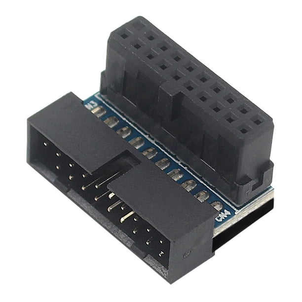 Conector Cable Extensión Femenina Adaptador Portable ABS Metal USB 3.0 19/20 Encabezado Alfiler Accesorios para La Placa Base Escritorio