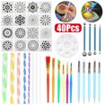 thumbnail image 2 of 40Pcs DIY Mandala Dotting Tools Kit Stencils Template Brush for Painting Rocks Stone Dot Art, 2 of 10
