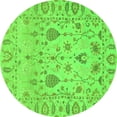 thumbnail image 1 of Ahgly Company Indoor Round Abstract Green Modern Area Rugs, 7' Round, 1 of 4
