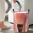 thumbnail image 5 of Gaeub Makeup Brush on Pink Glitter Dirty Clothes Storage Basket, Toy Storage Bin for Storing Clothing, Diapers, Toys-Medium, 5 of 6