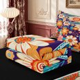 thumbnail image 5 of Erosebridal Purple Paisley Floral Zipper Queen Comforter Set with Fitted Sheet and 2 Pillowcases,Colorful Floral Motif Zipper Bedding Set,Black Reversible,4pcs, 5 of 7