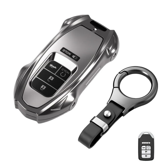 for Honda Key Fob Cover with Keychain Zinc Alloy Metal Key Fob Case Compatible with Accord Civic CRV Pilot Odyssey Ridgeline Passport