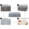 thumbnail image 4 of Folding Washable Dustproof Underbed Storage Bins for Closet, Wardrobe Clothes, Blankets, Duvets, Sweaters Organizer, Dark Gray, Pack of 3, 4 of 9