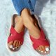 thumbnail image 4 of Sandalias planas recortadas de lino tejidas trenzadas informales de verano a la moda para mujer Wmkox8yii  hj789, 4 of 6