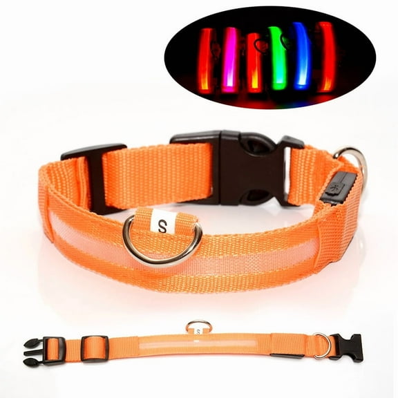 LED Dog Collar USB Rechargeable Waterproof Adjustable Glow Dog Collar Ultra-Bright Safety Light Glow Collar