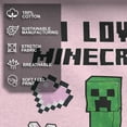 thumbnail image 4 of Girl's Minecraft Love and Mobs Graphic Tee Light Pink Medium, 4 of 9