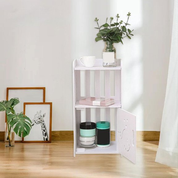 Fancyes Side Table Bedside Table Dresser Tiny Furniture Simple Compact with Storage Drink Table for Living Room Home Bathroom Bedroom