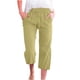 thumbnail image 1 of Ploknplq Linen Pants Women,Wide Leg Sweatpants,Plus Size Pants for Women,High Waisted Wide Leg Pants Elastic Straight Leg Long Pants,Womens Summer Pants,Straight Pants Army Green 2XL, 1 of 5