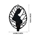 thumbnail image 4 of Mother's Day Wrought Iron Leaf Ornament - 3.94x2.68in Memorial Keepsake Gift | Engraved Family Timeline Art for Wall/Tabletop Decor (Black Iron Pregnancy/Birth/Wedding Souvenir)​, 4 of 6